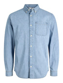 JACK & JONES JJEBROOK JJOXFORD SHIRT AKM 990 NOO Freizeitshirts /-hemden JACK & JONES Blue Denim/LIGHT BLUE S