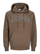 JACK & JONES JJECALEB VARSITY SWEAT HOOD NOOS White Melange Freizeitpullover JACK & JONES infinity teel S