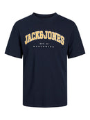 JACK & JONES JJECALEB VARSITY TEE SS O-NECK NOOS Navy Blazer Freizeitshirts /-hemden JACK & JONES Navy Blazer S