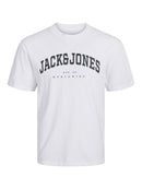 JACK & JONES JJECALEB VARSITY TEE SS O-NECK NOOS Navy Blazer Freizeitshirts /-hemden JACK & JONES White S