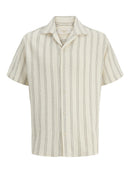 JACK & JONES JORCOBA STRIPE RESORT SHIRT SS SN Freizeitshirts /-hemden JACK & JONES Antique White/STRIPES M
