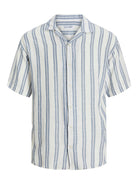 JACK & JONES JJEENZO STRIPE RESORT SHIRT SS SN Freizeitshirts /-hemden JACK & JONES White S