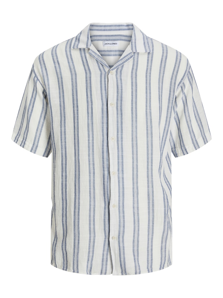 JACK & JONES JJEENZO STRIPE RESORT SHIRT SS SN Freizeitshirts /-hemden JACK & JONES White S