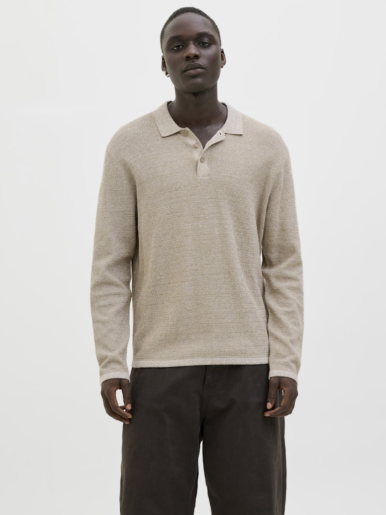 JACK & JONES JJEGEORGE KNIT POLO LS SN Freizeitshirts /-hemden JACK & JONES