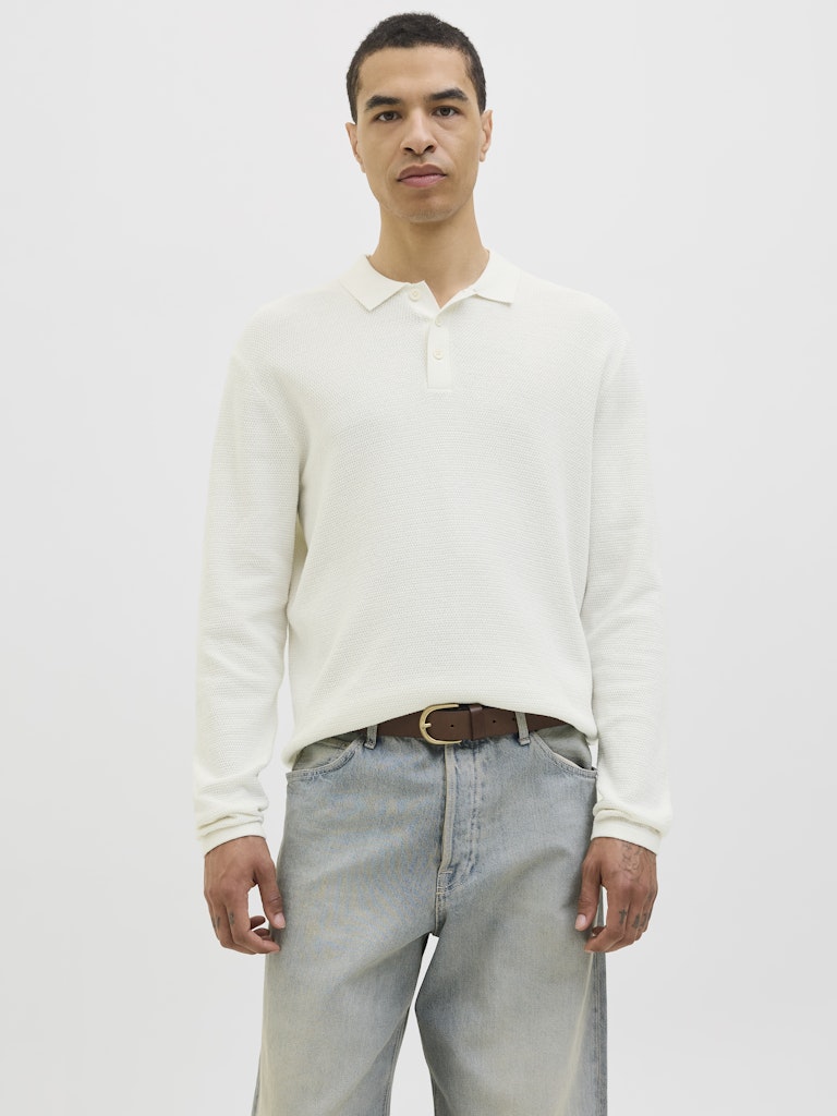 JACK & JONES JJEGEORGE KNIT POLO LS SN Freizeitshirts /-hemden JACK & JONES