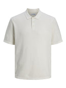 JACK & JONES JJEGEORGE KNIT POLO SS SN Freizeitshirts /-hemden JACK & JONES Cloud Dancer S
