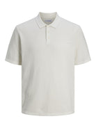 JACK & JONES JJEGEORGE KNIT POLO SS SN Freizeitshirts /-hemden JACK & JONES Cloud Dancer S
