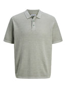JACK & JONES JJEGEORGE KNIT POLO SS SN Freizeitshirts /-hemden JACK & JONES Iceberg Green/w. Cloud Dancer S