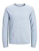 JACK & JONES JJEHILL KNIT CREW NECK NOOS Iceberg Green/Twist Freizeitpullover JACK & JONES Celestial Blue S