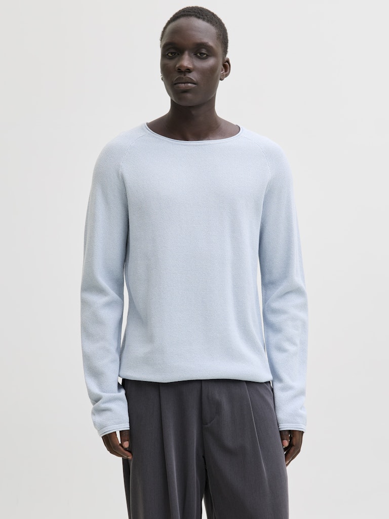 JACK & JONES JJEHILL KNIT CREW NECK NOOS Iceberg Green/Twist Freizeitpullover JACK & JONES