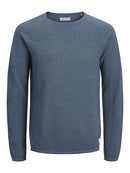 JACK & JONES JJEHILL KNIT CREW NECK NOOS Iceberg Green/Twist Freizeitpullover JACK & JONES Blue Mirage S