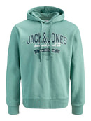 JACK & JONES JJELOGO SWEAT HOOD 2 COL 25/26 NOOS Freizeitpullover JACK & JONES Mineral Blue S