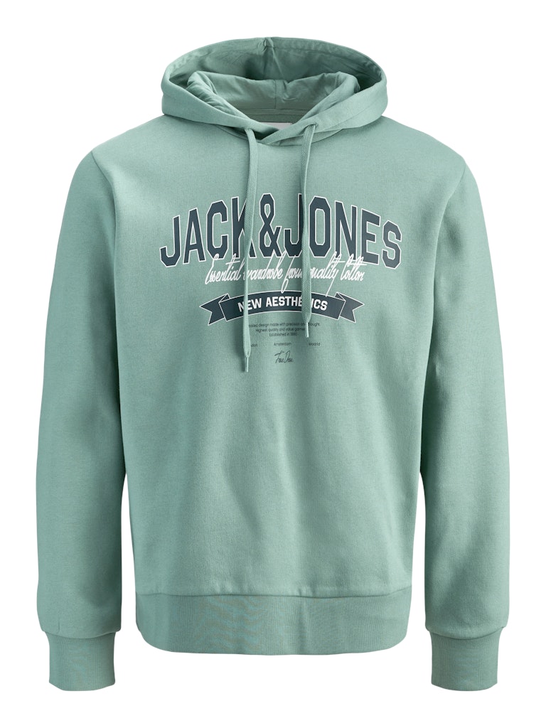 JACK & JONES JJELOGO SWEAT HOOD 2 COL 25/26 NOOS Freizeitpullover JACK & JONES Mineral Blue S