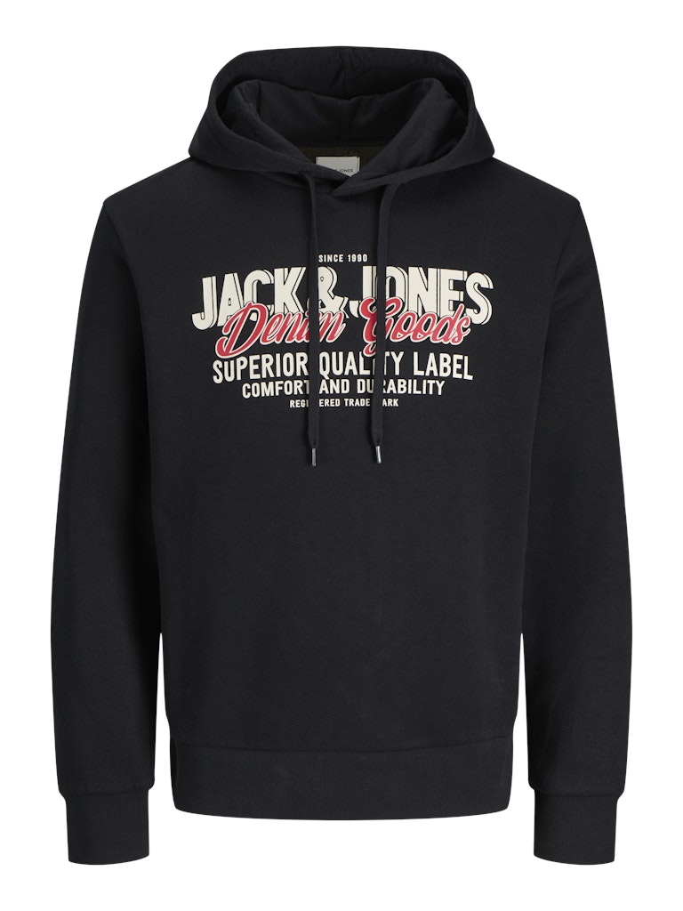 JACK & JONES JUNIOR ELOGO Sweat Crew 2 Col 24/25 Noos MNI, Sudadera Niños, Navy Blazer/Print:White + MARMELADE
