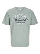 JACK & JONES JJELOGO TEE SS O-NECK 2 COL SS25 SN Chambray Blue/Melange Freizeitshirts /-hemden JACK & JONES Iceberg Green/w. Cloud Dancer S