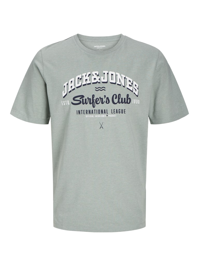 JACK & JONES JJELOGO TEE SS O-NECK 2 COL SS25 SN Chambray Blue/Melange Freizeitshirts /-hemden JACK & JONES Iceberg Green/w. Cloud Dancer S