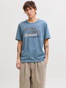JACK & JONES JJELOGO TEE SS O-NECK 2 COL SS26 SN Freizeitshirts /-hemden JACK & JONES Blue Mirage S