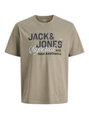JACK & JONES JJELOGO TEE SS O-NECK 2 COL SS26 SN Freizeitshirts /-hemden JACK & JONES Vetiver S