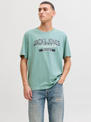 JACK & JONES JJELOGO TEE SS O-NECK 2 COL SS26 SN Freizeitshirts /-hemden JACK & JONES Mineral Blue S