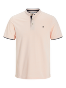 JACK & JONES JJEPAULOS MAO POLO SS NOOS Bright Cobalt Freizeitshirts /-hemden JACK & JONES Peach Parfait M