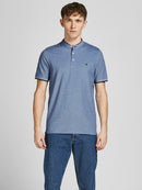 JACK & JONES JJEPAULOS MAO POLO SS NOOS Bright Cobalt Freizeitshirts /-hemden JACK & JONES