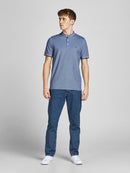 JACK & JONES JJEPAULOS MAO POLO SS NOOS Bright Cobalt Freizeitshirts /-hemden JACK & JONES