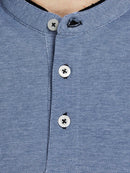 JACK & JONES JJEPAULOS MAO POLO SS NOOS Bright Cobalt Freizeitshirts /-hemden JACK & JONES