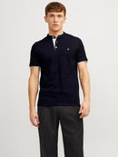 JACK & JONES JJEPAULOS MAO POLO SS NOOS Bright Cobalt Freizeitshirts /-hemden JACK & JONES