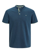 JACK & JONES JJEPAULOS MAO POLO SS NOOS Bright Cobalt Freizeitshirts /-hemden JACK & JONES Oceanview S