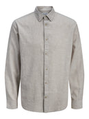 JACK & JONES JJESUMMER LINEN BLEND SHIRT L/S SN Freizeitshirts /-hemden JACK & JONES String S