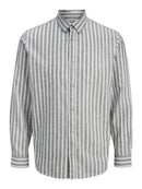 JACK & JONES JJESUMMER LINEN BLEND SHIRT L/S SN Freizeitshirts /-hemden JACK & JONES Vetiver/Classic S