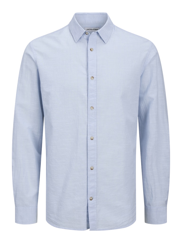 JACK & JONES JJESUMMER SHIRT LS SN Chambray Blue Freizeitshirts /-hemden JACK & JONES Chambray Blue S