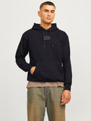JACK & JONES JJHAKKAI SWEAT HOOD Black/Black - Black Freizeitpullover JACK & JONES