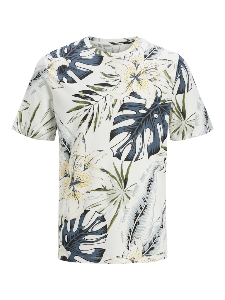 JACK & JONES JJHAWAII AOP TEE SS CREW NECK Freizeitshirts /-hemden JACK & JONES Cloud Dancer S