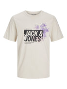JACK & JONES JJJAXON TEE SS CREW NECK LN Freizeitshirts /-hemden JACK & JONES Moonbeam S