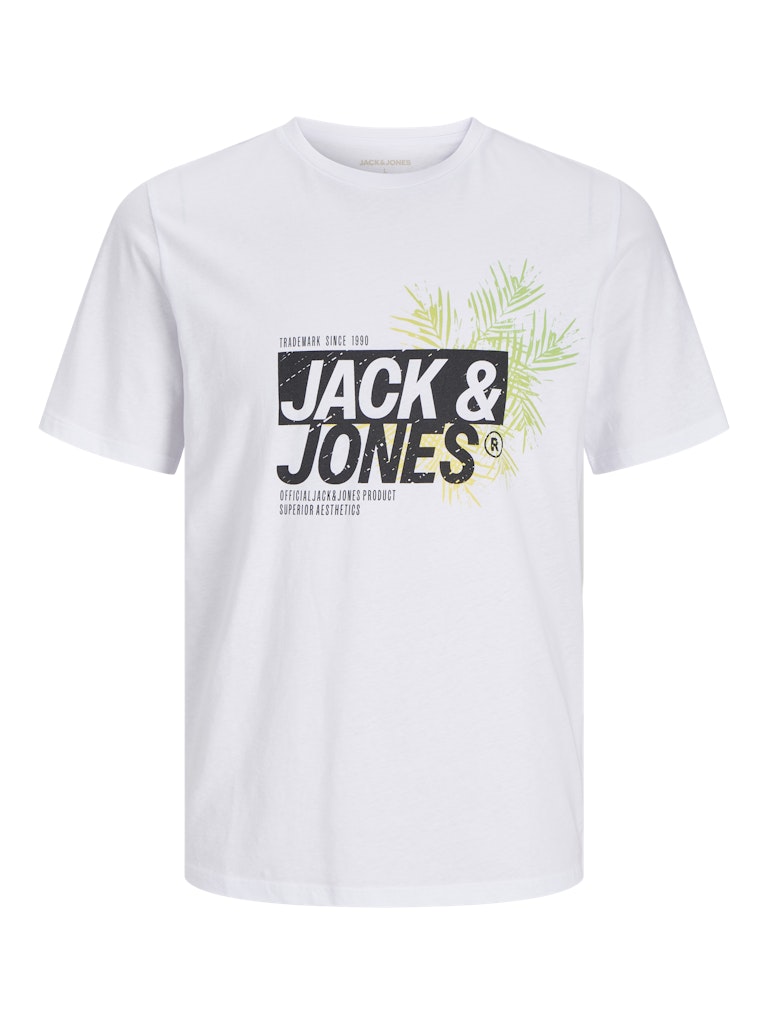 JACK & JONES JJJAXON TEE SS CREW NECK LN Freizeitshirts /-hemden JACK & JONES White S