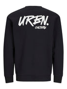 JACK & JONES JJSCRIPT BRADLEY SWEAT CREW NECK White Melange Freizeitpullover JACK & JONES