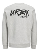 JACK & JONES JJSCRIPT BRADLEY SWEAT CREW NECK White Melange Freizeitpullover JACK & JONES