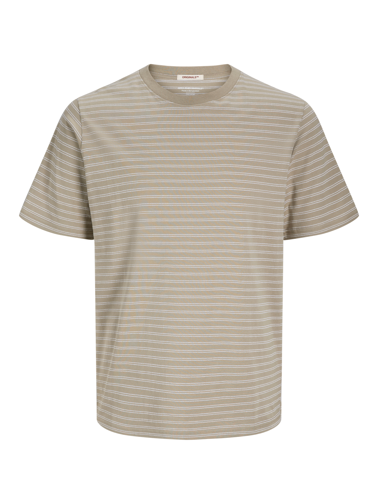 JACK & JONES JORCANGGU STRIPE TEE SS CREW NECK Freizeitshirts /-hemden JACK & JONES Silver Sage/BRIGHT WHITE S