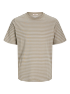 JACK & JONES JORCANGGU STRIPE TEE SS CREW NECK Freizeitshirts /-hemden JACK & JONES Silver Sage/BRIGHT WHITE S