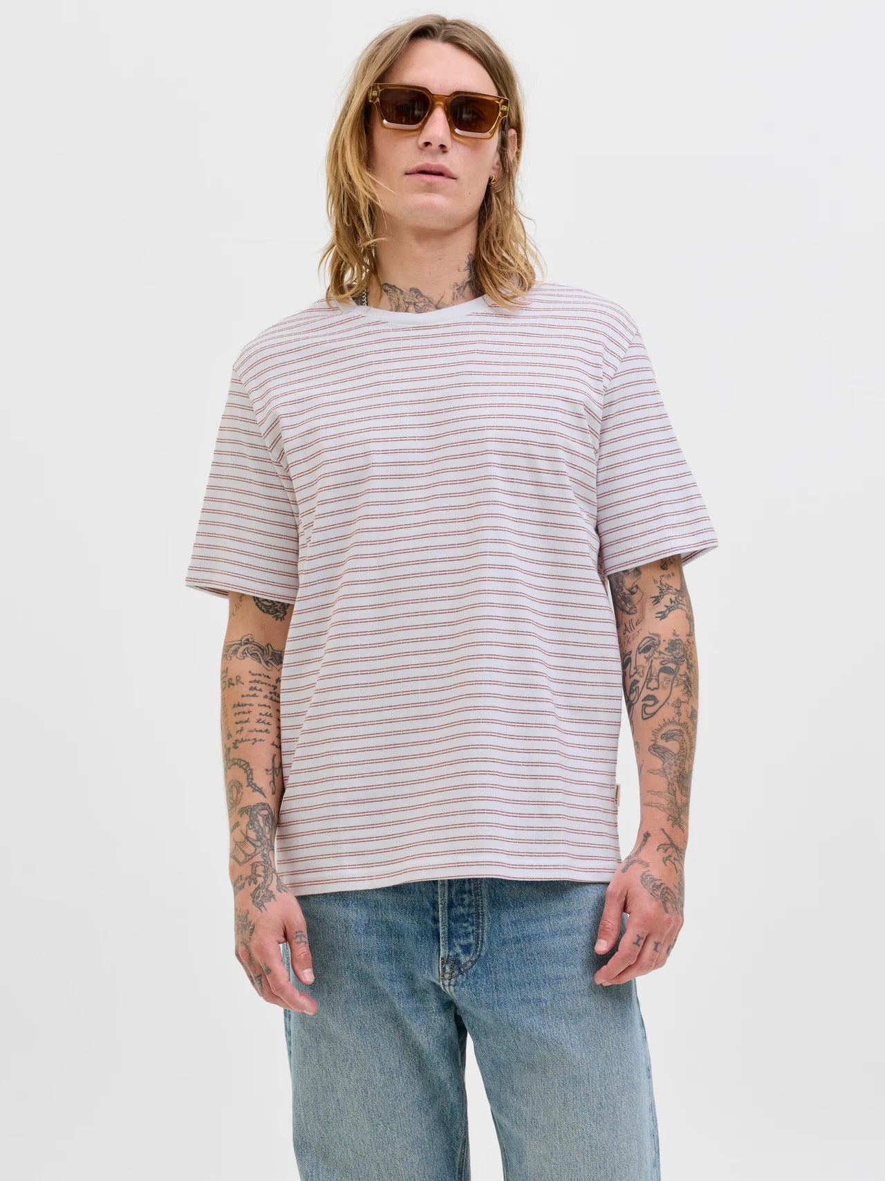 JACK & JONES JORCANGGU STRIPE TEE SS CREW NECK Freizeitshirts /-hemden JACK & JONES