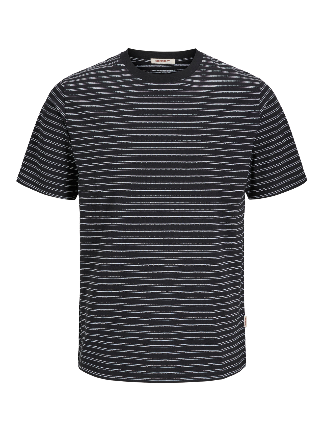 JACK & JONES JORCANGGU STRIPE TEE SS CREW NECK Freizeitshirts /-hemden JACK & JONES Black/SET-IN SLEEVES S