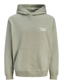 JACK & JONES JORNORREBRO TYPO BACK SWEAT HOOD SN Freizeitpullover JACK & JONES Seagrass/SS26 S
