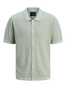 JACK & JONES JPRBLAARTO KNIT POLO SS Freizeitshirts /-hemden JACK & JONES Aqua Gray S