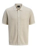 JACK & JONES JPRBLAARTO KNIT POLO SS Freizeitshirts /-hemden JACK & JONES Whitecap Gray/Melange S