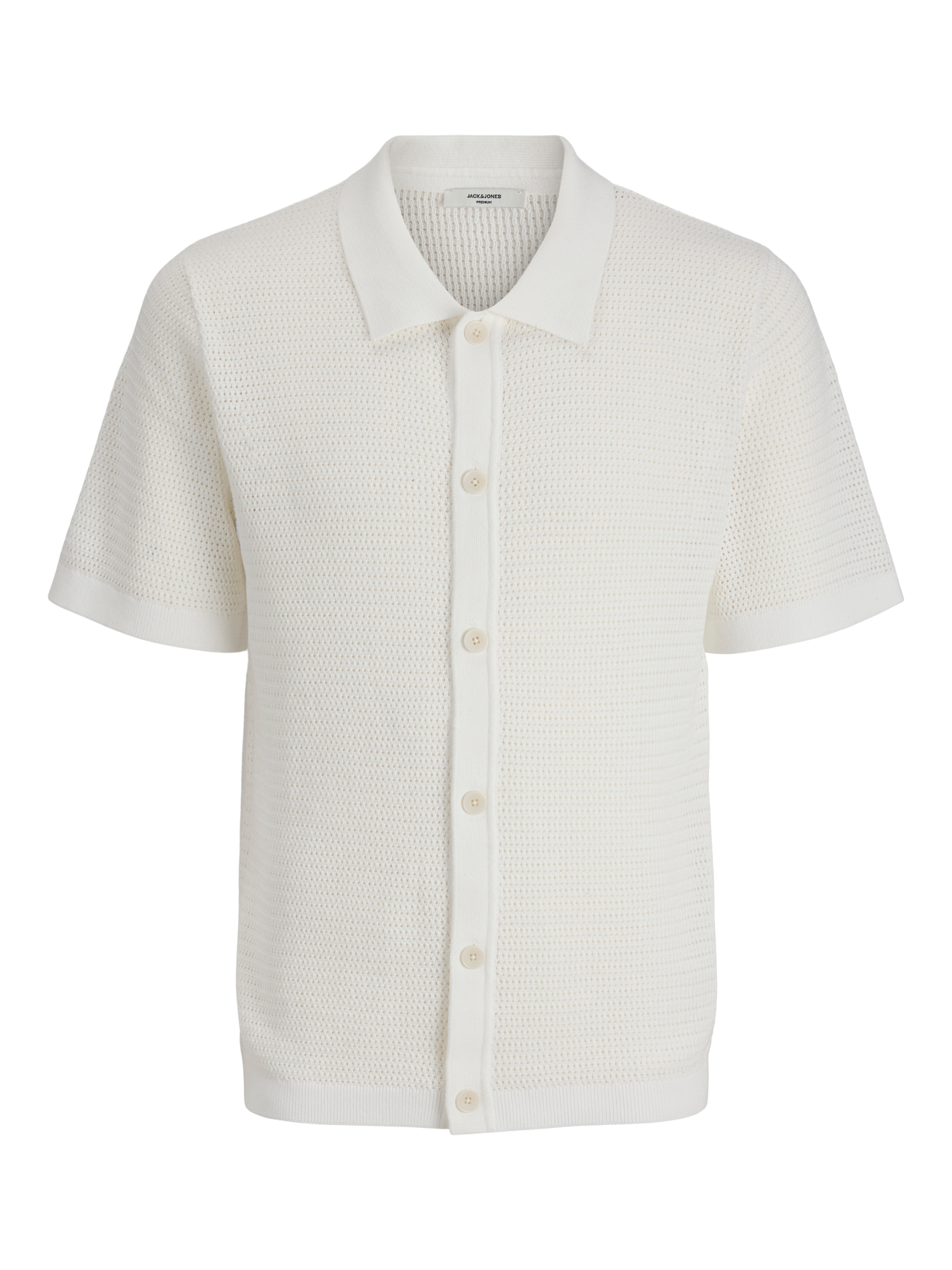 JACK & JONES JPRBLAJONES KNIT POLO SS Freizeitshirts /-hemden JACK & JONES Cloud Dancer S