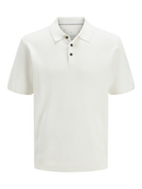 JACK & JONES JPRCCCOOPER KNIT POLO SS SN Freizeitshirts /-hemden JACK & JONES Cloud Dancer S