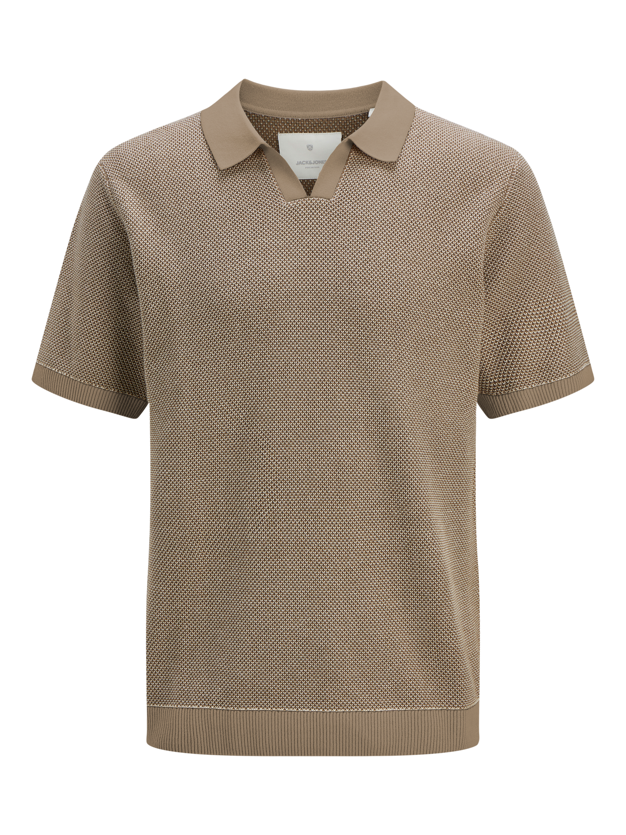 JACK & JONES JPRCCEASTON KNIT SPLIT NECK SS SN Freizeitshirts /-hemden JACK & JONES Rain Drum S