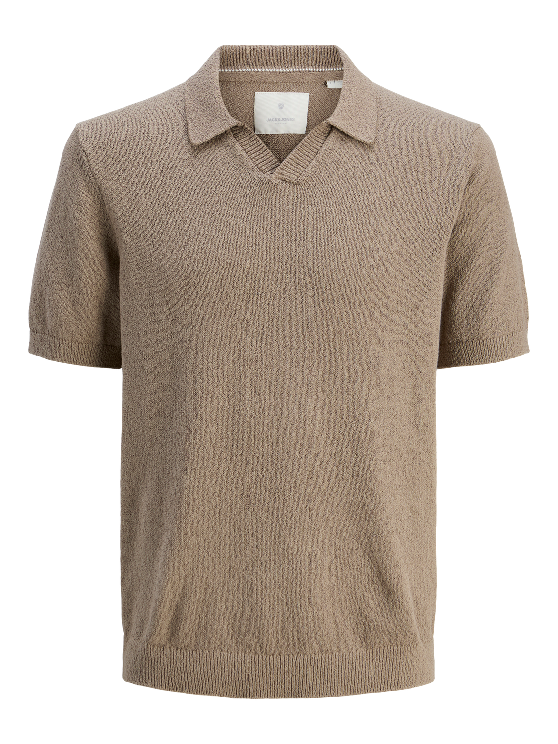 JACK & JONES JPRCCWILDER KNIT SPLIT NECK Freizeitshirts /-hemden JACK & JONES Greige S