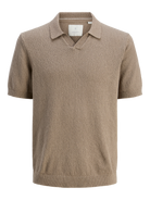 JACK & JONES JPRCCWILDER KNIT SPLIT NECK Freizeitshirts /-hemden JACK & JONES Greige S